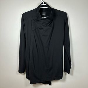 Drifter Small Black Magnetic Close‎ Knit Open Drape Cardigan Jacket